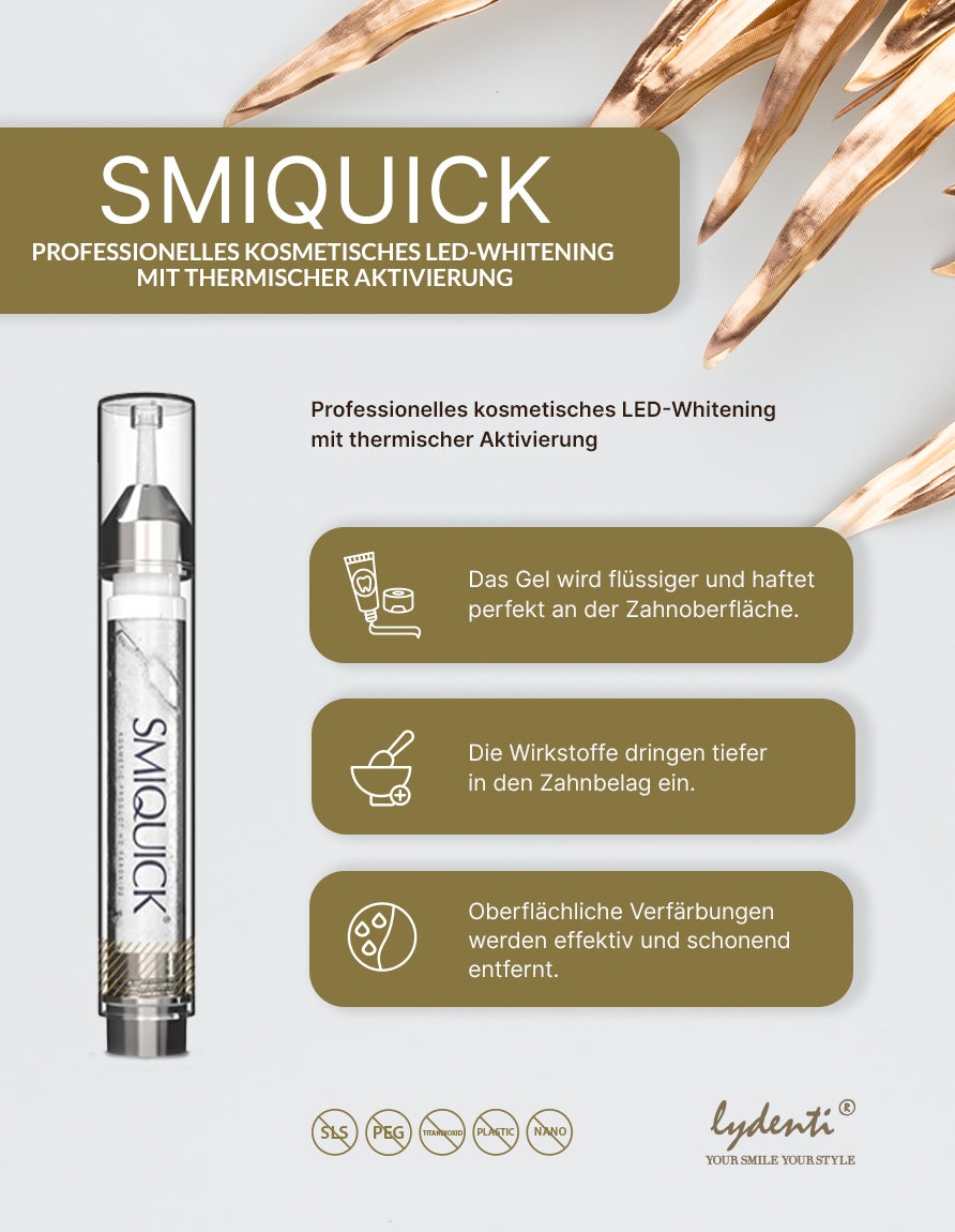 SMIQUICK® – Professionelles kosmetisches LED-Whitening mit thermischer Aktivierung